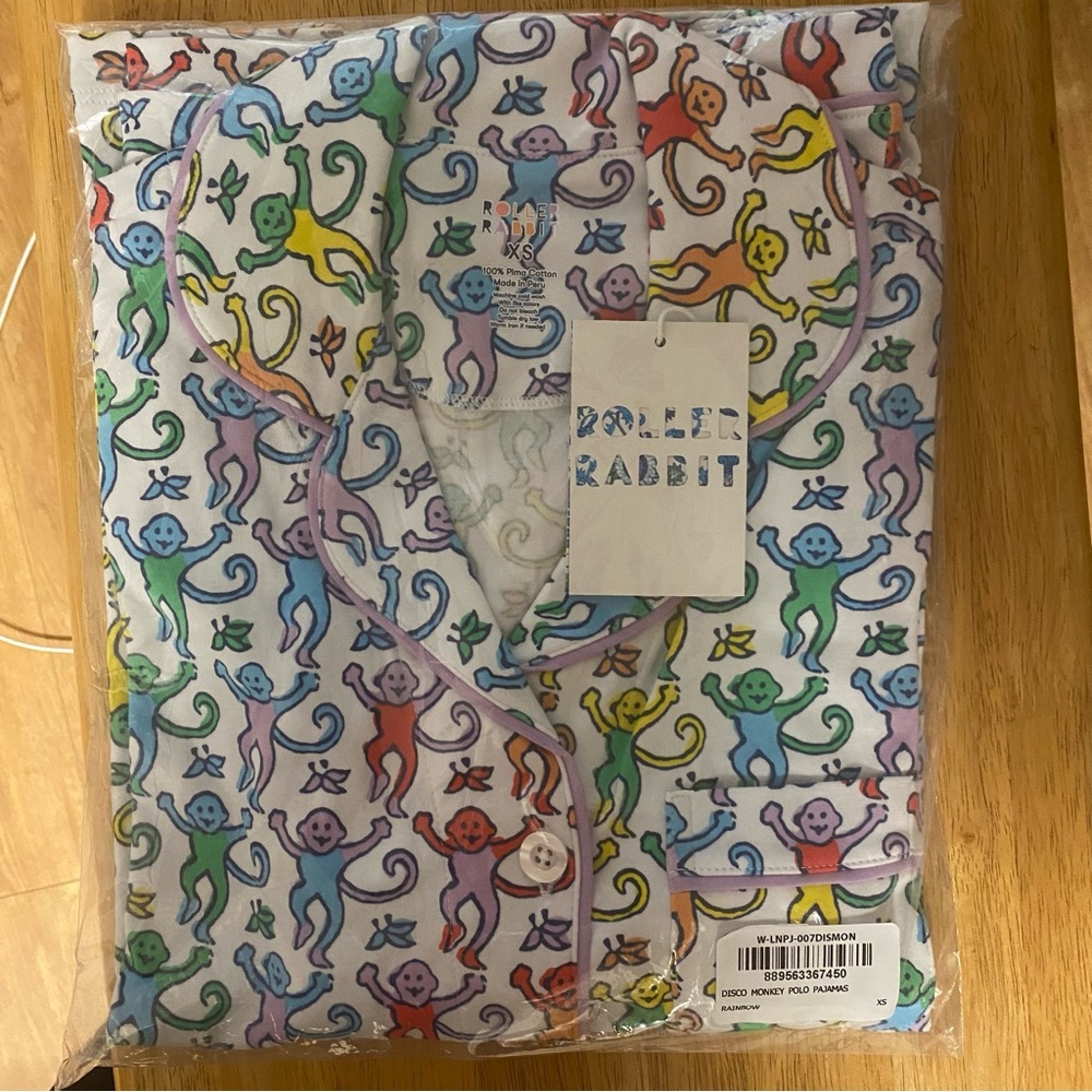 Brand New Roller Rabbit Disco Monkey Polo Pajama Set - Picture 7 of 7